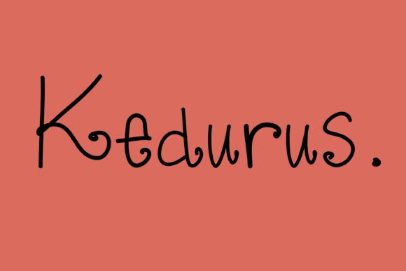 Kedurus: A Script Font with Elegance and Edge